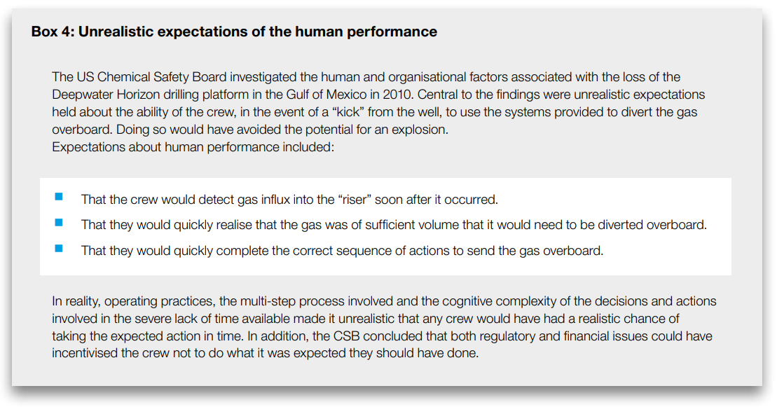 Human performance in barrier thinking: problems with “human error ...