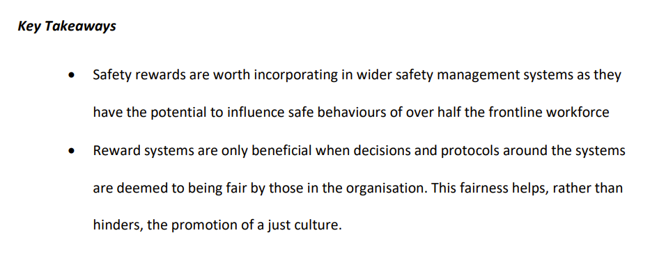 How safety rewards can help and hinder: a case study – SafetyInsights.org