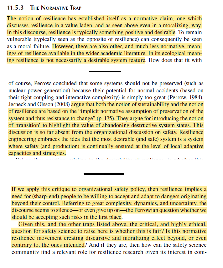 Foundations of Safety Science: Resilience Engineering and 3 analytical ...