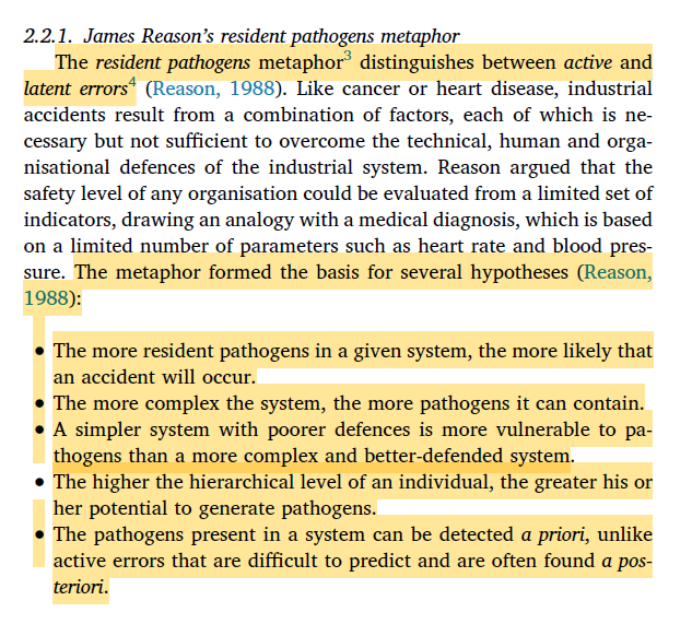 Reson Model Good and bad reasons: The Swiss cheese model and its critics ...