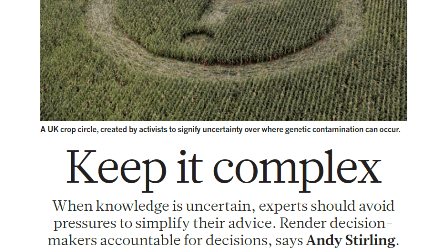 ‘Keep It Complex’: perspectives on risk, uncertainty and&nbsp;ambiguity