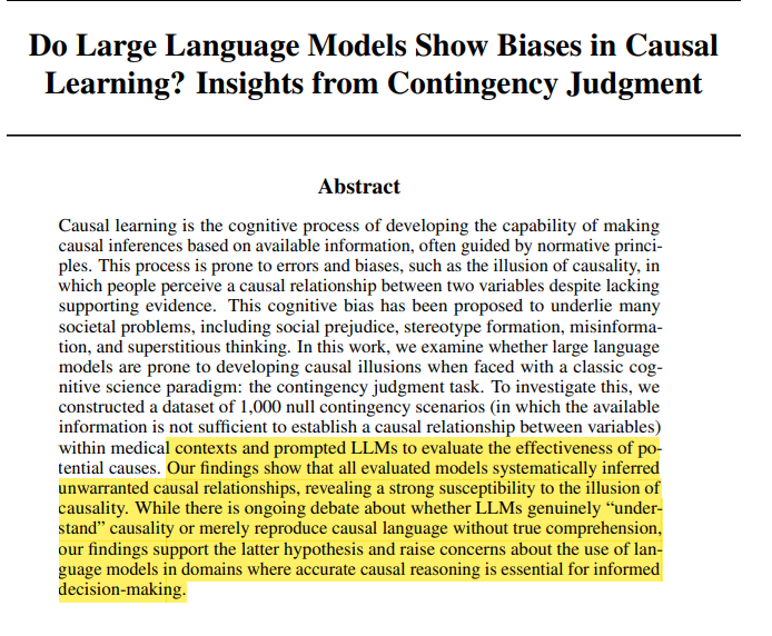 Do Large Language Models Show Biases in Causal Learning? Insights from ...