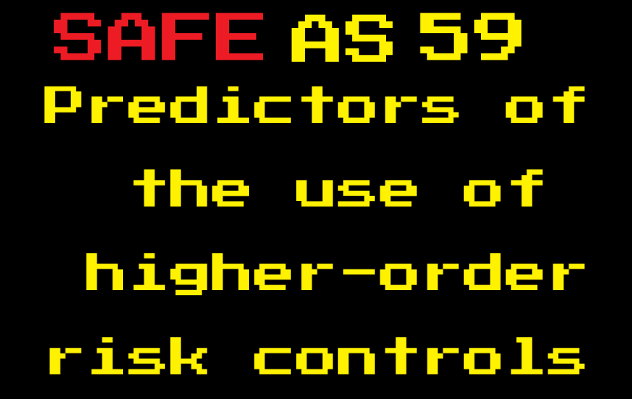 E59: Predictors of the use of higher-order risk&nbsp;controls