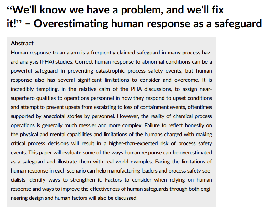 “We’ll know we have a problem, and we’ll fix it!” – Overestimating human response as a&nbsp;safeguard
