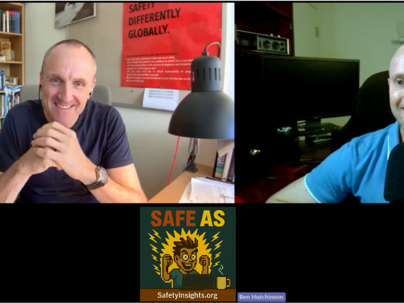 Interview with Prof Sid Dekker – next week on the new Safe As Q&A&nbsp;segment