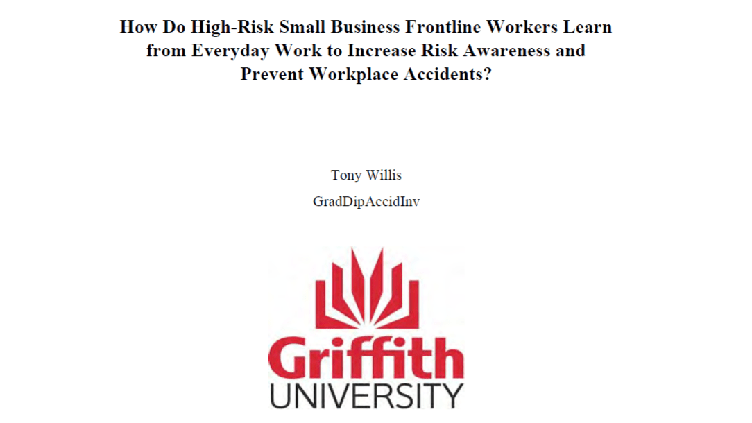 How Do High-Risk Small Business Frontline Workers Learn from Everyday Work to Increase Risk Awareness and Prevent Workplace&nbsp;Accidents?