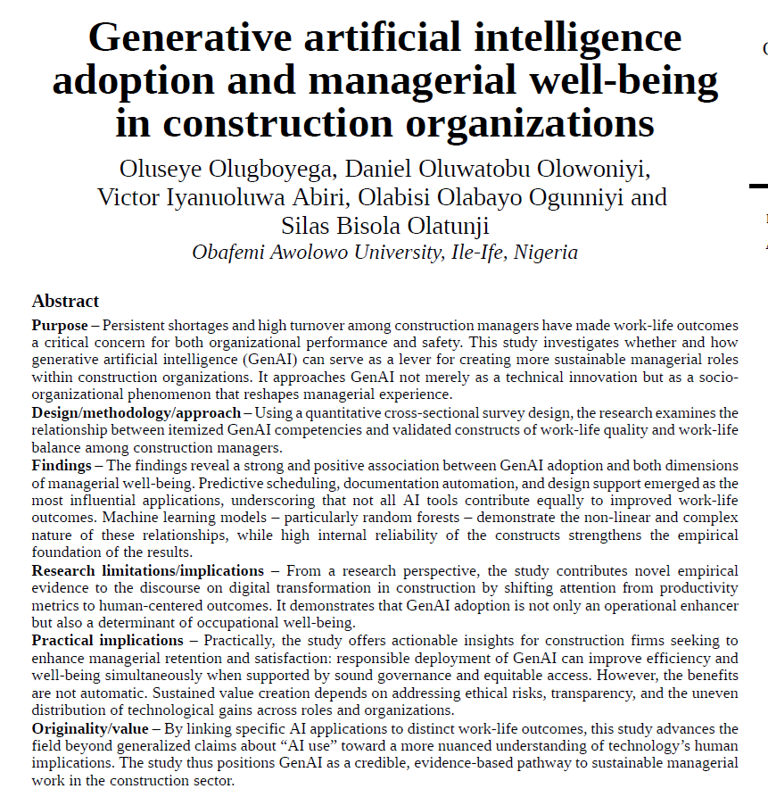 Generative artificial intelligence adoption and managerial well-being ...
