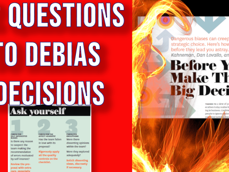 Why do leaders make terrible decisions? 12 questions to debias&nbsp;decisions