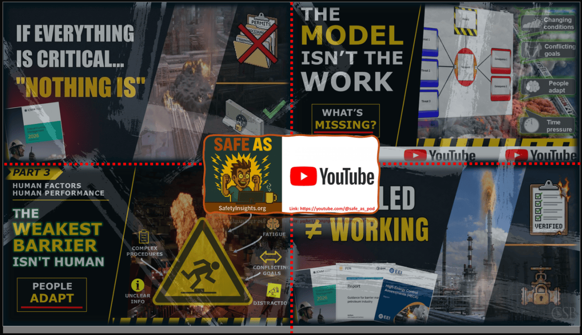 How to Risk Control / Barrier systems succeed & fail? 4 part YouTube&nbsp;series