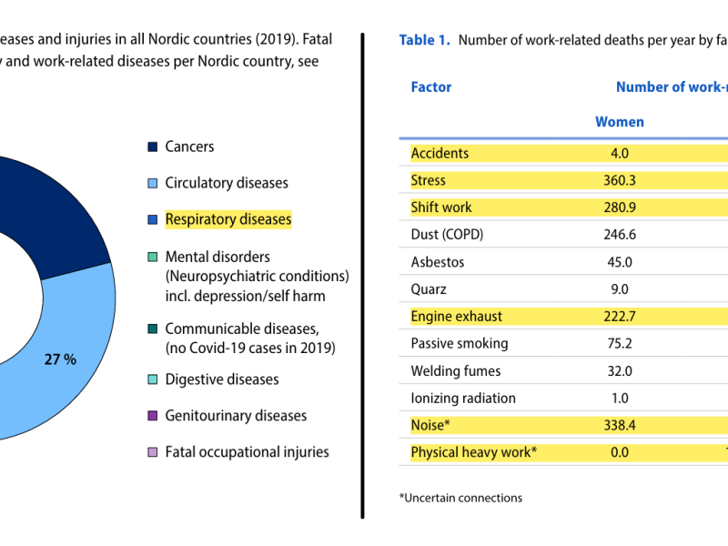 ~11k work-related deaths: 1% from accidents but 46% from occupational&nbsp;cancer